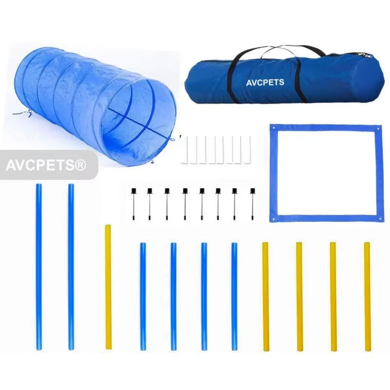 Pet Agility Training Tunnel Interactive Dog Obstacle Course Oxford Cloth Runway for Outdoor Games and Training