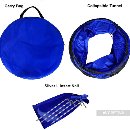 Pet Agility Training Tunnel Interactive Dog Obstacle Course Oxford Cloth Runway for Outdoor Games and Training