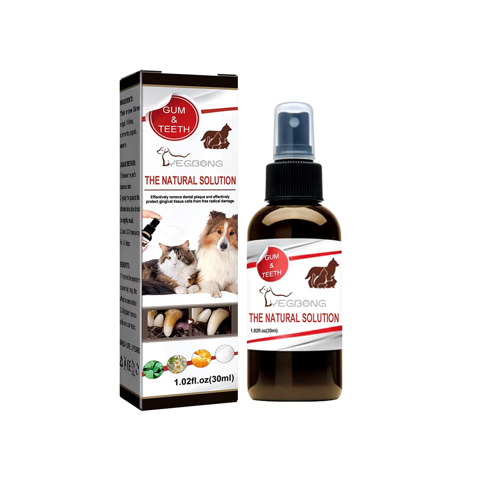 Pet Tooth Cleaning Spray Dogs Remove Bad Breath Freshener Cats Oral Cleaning Dental Care Deodorization Spray Pet Supplies 30Ml